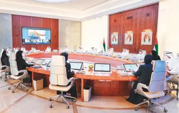  ?? ■ WAM ?? Shaikh Mohammad during the cabinet meeting in Abu Dhabi yesterday.