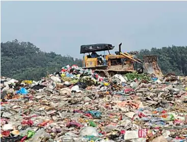  ??  ?? Powerful gases: Methane emitted by decomposin­g trash can be tapped to generate energy, as is done at the bukit Tagar landfill in Hulu Selangor and the ayer Hitam landfill in Puchong, Selangor.