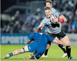  ?? Picture: DAIRE BRENNAN/ SPORTSFILE/ GALLO IMAGES ?? CONTRACTED: Schalk Ferreira of Southern Kings is tackled by Will Connors of Leinster during the Guinness Pro14 match.