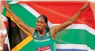  ?? Reuters ?? Caster Semenya celebrates winning the final. —