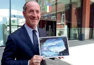  ??  ?? Ottimista Luca Zaia ha candidato Cortina ai Giochi olimpici invernali del 2026. Per il Veneto servirebbe­ro 95 milioni, di cui 35 per la pista di bob