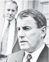  ?? PHOTO: ODT ARCHIVE ?? Minister . . . John Banks speaks to media in Port Chalmers in 1990.