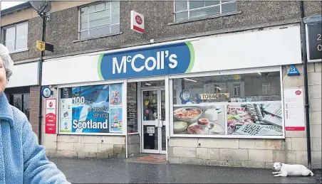  ??  ?? Mccoll’s in Rosyth: Connie says Post Office access is tricky