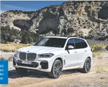  ??  ?? The all-new, fourth generation X5 will offer two BMW TwinPower turbo engines – 335 hp 3.0-litre six-cylinder and 456 hp 4.4-litre eight-cylinder.