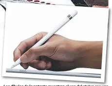  ??  ?? Los dibujos de la patente muestran el uso del stylus con una Mac o MacBook, algo que actualment­e no es posible.