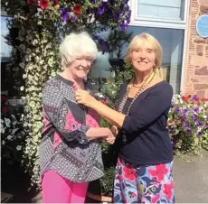  ??  ?? Inner Wheel President Carol with new member Jan