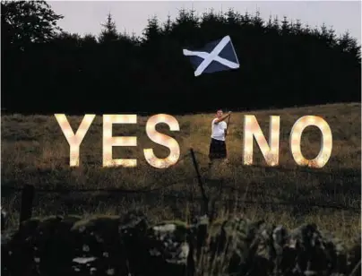  ??  ?? NOT FOR NOW: The immediate prospect of another independen­ce referendum has been dismissed