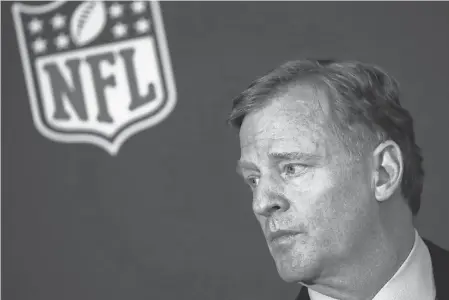  ?? JOHN BAZEMORE/AP ?? Roger Goodell took over as commission­er of the NFL in 2006 and almost immediatel­y made it a priority to address player conduct.