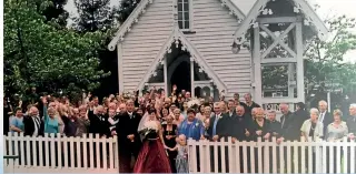  ??  ?? Grey district mayor Tania Gibson got married at Shantytown’s historic church.