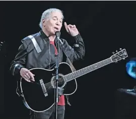  ?? Wally Skalij Los Angeles Times ?? THERE GOES Rhymin’ Simon: Paul Simon performs at the Hollywood Bowl on Tuesday on what he’s calling his farewell tour. But is it really, Mikael Wood asks.