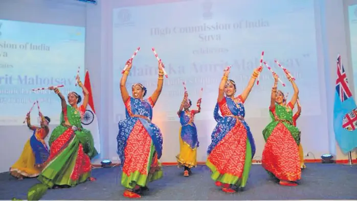  ?? Picture: SUPPLIED ?? SVCC Kathak students perform at the inaugurati­on of MKAM on October 2, 2023.