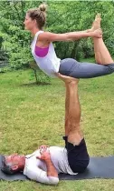  ??  ?? Balanced: But yoga has risks