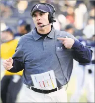  ?? Jessica Hill / Associated Press ?? Coach Tony Reno and the Yale football team take on Cornell on Saturday, a week after a season-opening loss to Holy Cross.