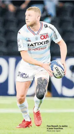  ?? Photo Icon Sport ?? Finn Russell, le maître à jouer francilien.