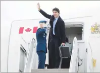  ?? CP PHOTO ?? Prime Minister Justin Trudeau leaves Ottawa on Thursday, en route to Lima, Peru.