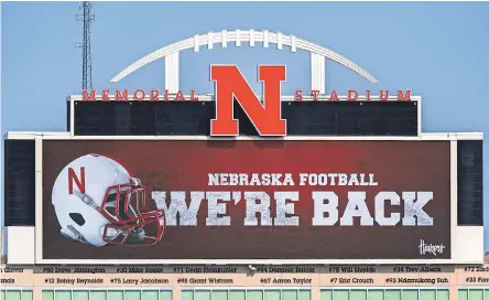  ?? FRANCIS GARDLER/ AP ?? Nebraska seemingly speaks for the entire Big Ten, which kicks off its conference- only nine- week season starting Friday.