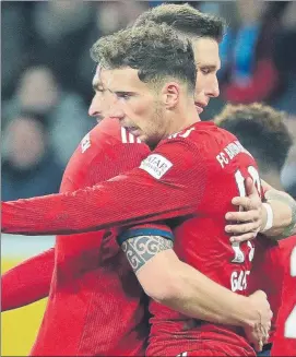  ?? FOTO: EFE ?? Goretzka, decisivo con su doblete Adelantó al Bayern con un 0-2 que se complicó