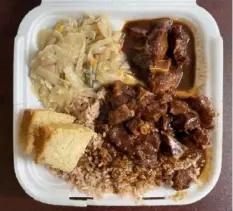  ?? ?? Oxtail stew is one of Jamaica's most celebrated dishes. At Leon's Caribbean Food in Allentown, the slow-simmered dish is served on rice and peas with a side of steamed cabbage.