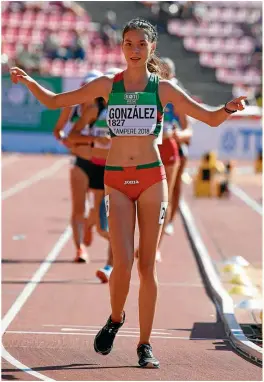  ??  ?? CAMPEONA. Alegna, tras concluir en primer lugar en el Mundial de Tampere 2018.