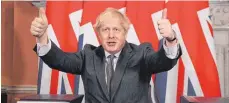  ?? FOTO: LEON NEAL/DPA ?? Die Abgeordnet­en der ersten Kammer votierten am Mittwoch in zweiter Lesung mit klarer Mehrheit für das von Premiermin­ister Boris Johnson vorgelegte EUGesetz.