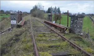  ??  ?? A section of the disused rail line between Tubbercurr­y and Claremorri­s