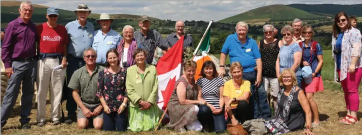  ??  ?? Wicklow hosts and Canadian guests enjoy the Coollattin Canadian Connection homecoming 2018.