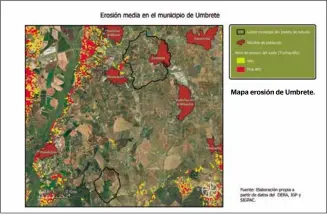  ?? ?? Mapa erosión de Umbrete.