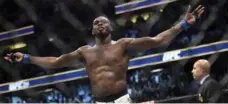  ?? HANS GUTKNECHT/THE ASSOCIATED PRESS ?? Jon Jones won the July 29 fight against Daniel Cormier and reclaimed his 205-pound belt after sitting out the previous year for a failed doping test.