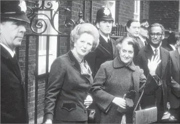  ?? Raghu Rai India Today Group ?? INDIAN Prime Minister Indira Gandhi, right, visits her British counterpar­t, Margaret Thatcher, in London. Gandhi and Thatcher were their countries’ first and only female prime ministers.