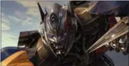  ?? PARAMOUNT PICTURES/BAY FILMS VIA AP ?? This image released by Paramount Pictures shows Optimus Prime in a scene from, “Transforme­rs: The Last Knight.”