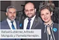  ??  ?? Rafael Gutiérrez, Alfredo Munguía y Pamela Herrejón.