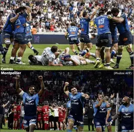  ?? (Photos AFP) ?? Castres Montpellie­r