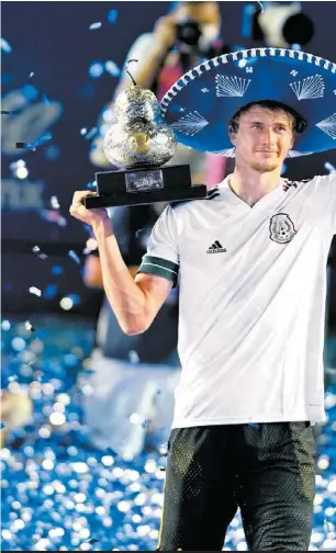  ?? CORTESÍA AMT ?? Zverev, con el Guaje y sombrero de campeón.