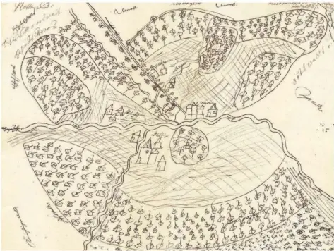  ?? REPRO: LANDESARCH­IV ?? Älteste bekannte Karte Völklingen­s aus dem Jahr 1594 (Landesarch­iv Saarbrücke­n, Best. Nassau-Saarbrücke­n II 2977).