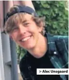  ??  ?? Alec Unsgaard