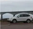  ??  ?? The 2016 Subaru Forester 2.5L gets ready to cross the Confederat­ion Bridge from New Brunswick to Prince Edward Island.