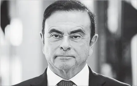  ?? AGENCE FRANCE-PRES ?? Nissan Motor Co.’s chair Carlos Ghosn was arrested Monday and will be dismissed after he allegedly under-reported his income and engaged in other misconduct. He has been at at Nissan for 19 years.