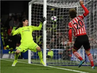 ?? (Getty) ?? Courtois is being consistent­ly beaten