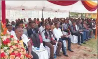  ?? XINHUA ?? A batch of Kenyan students and their parents attend a ceremony on Feb 22 in Nairobi before their departure to China for studies.