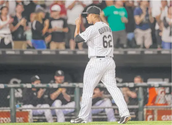  ?? | KAMIL KRZACZYNSK­I/ AP ?? White Sox left- hander Jose Quintana allowed two runs ( one earned) and five hits and struck out eight in 7‰ innings Saturday against the Mariners.