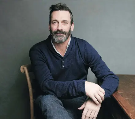  ?? — THE CANADIAN PRESS FILES ?? Jon Hamm says people criticizin­g aspects of the production and filming of Beirut don’t understand how films get made. He says the film was shot in Morocco because “you can’t get insurance issued” in Beirut and the Lebanese capital doesn’t look like it...
