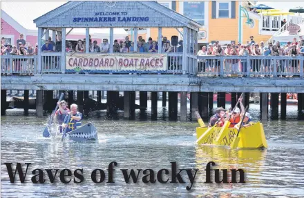  ?? DESIREE ANSTEY/ JOURNAL PIONEER ?? Gordie Whitlock and Victoria Cahill, from left, compete against team Banana Splash comprised of captain Brady Allison, Tia Allison, Isabelle Mosher-Gallant and Barry McNeill.