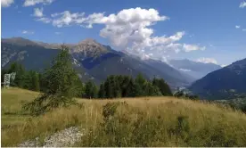  ?? Photograph: Angela Giuffrida ?? The view over the Italian Alps from Borgata Vazon, 1650m high in the Susa Valley. “I describe the mountains as the open-sky laboratory for climatolog­y,” says Luca Mercalli.