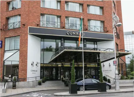  ??  ?? Gross profit at the five-star Conrad increased from €8.7m to €8.8m as the capital enjoys a hotel boom