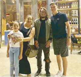  ?? —Photo from Donnie Geisler’s Facebook account ?? Baron Geisler at the FDCP awards night and (right) with brother Donnie Geisler and family.