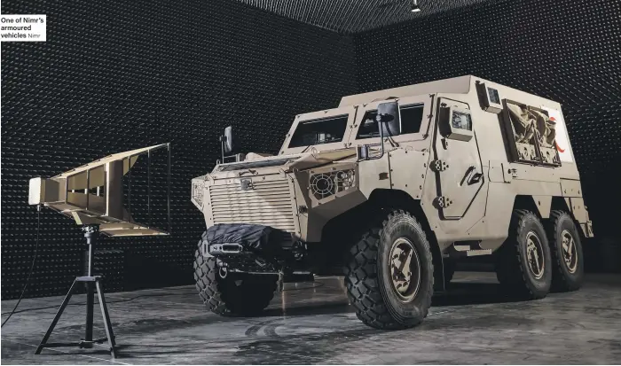  ?? Nimr ?? One of Nimr’s armoured vehicles