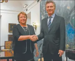  ?? CEDOC PERFIL ?? LINKS. Bachelet y Macri, en una bilateral en los últimos meses.