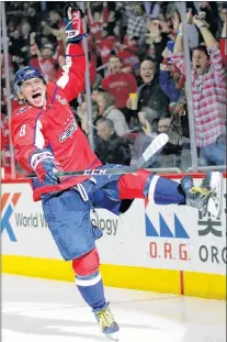  ?? AP PHOTO ?? Alex Ovechkin celebrates his 600th career NHL goal which he scored against the Winnipeg Jets earlier this week.