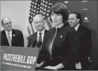  ?? The Associated Press ?? RENEWED DEBATE: In this March 17, 2017, file photo, Rep. Cathy McMorris Rodgers, R-Wash., speaks during a news conference on Capitol Hill in Washington. President Donald Trump’s unwillingn­ess to release his tax returns is helping renew a debate on...