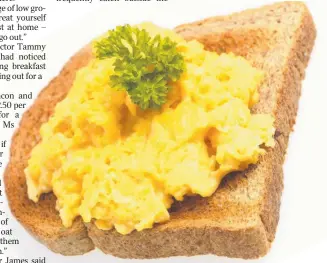  ??  ?? RISE AND SHINE: Breakfasts are getting ever cheaper.
